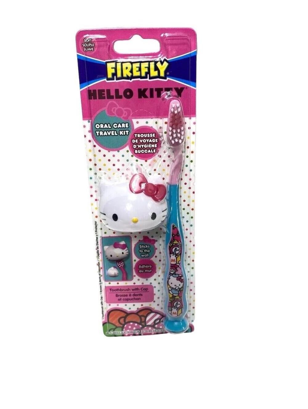 Hello Kitty Kids Toothbrush Soft Bristles Wall-Mountable Cute Design NEW